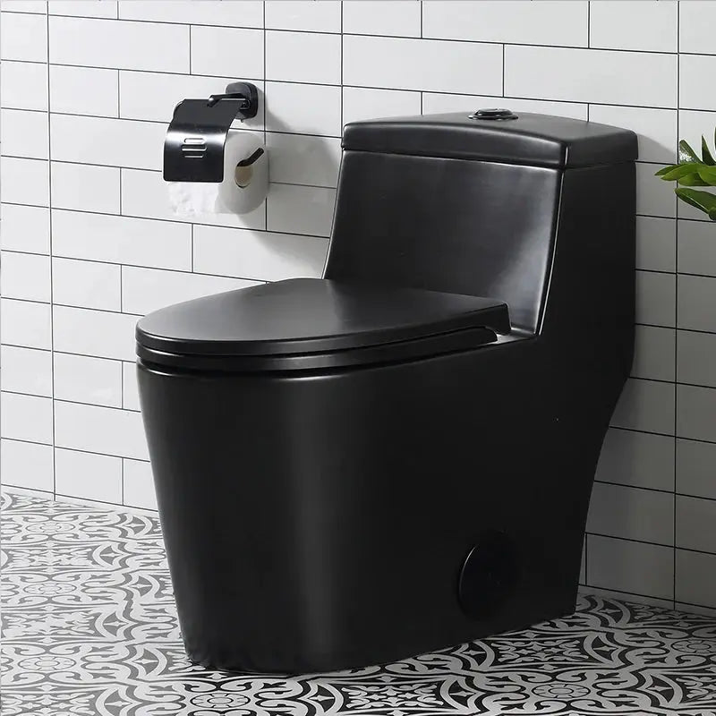 HOROW Dual Flush 1.28 GPF Elongated Toilet HOROW One Piece Toilet With Seat Model HR-T0280B HOROW