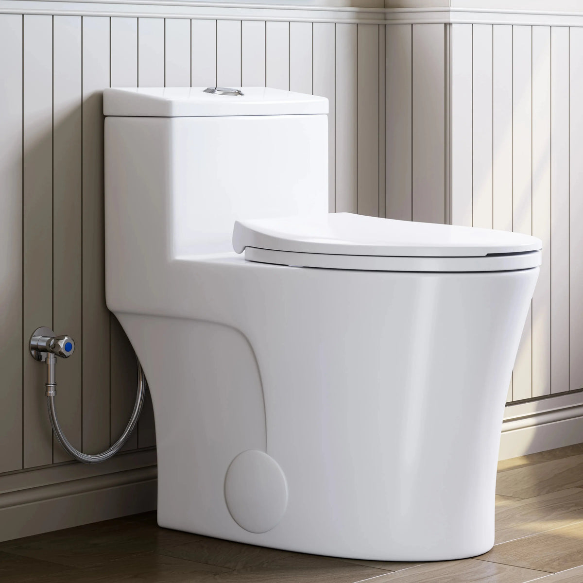Matte White Toilet with ADA Compliant for 12 Inch Rough In Model T0338WM HOROW