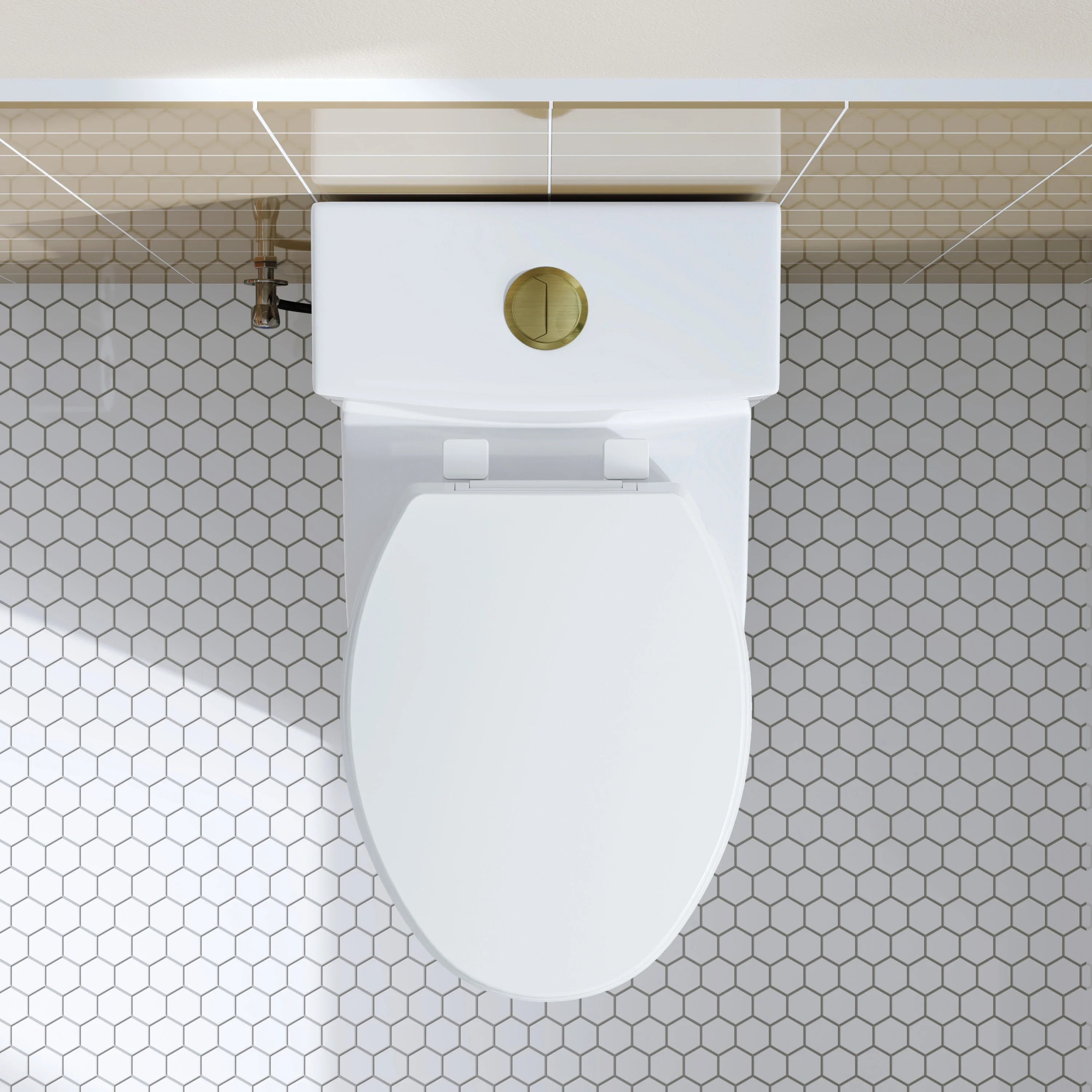 HOROW Elongated Dual Flush One Piece Toilet ADA Floor Mounted Toilet Model T0338W-G