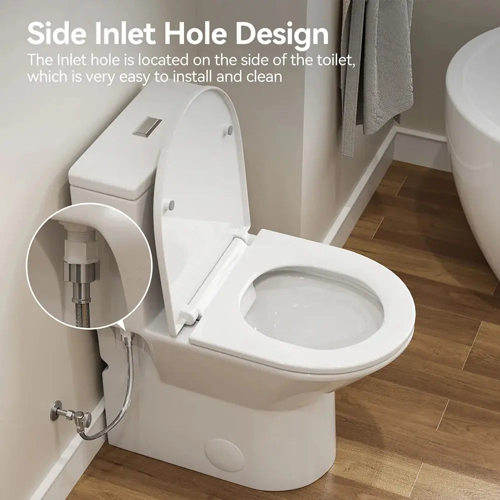 T0355W One Piece Toilet with ADA and Comfort Chair Seat for 12 Inch Rough In HOROW