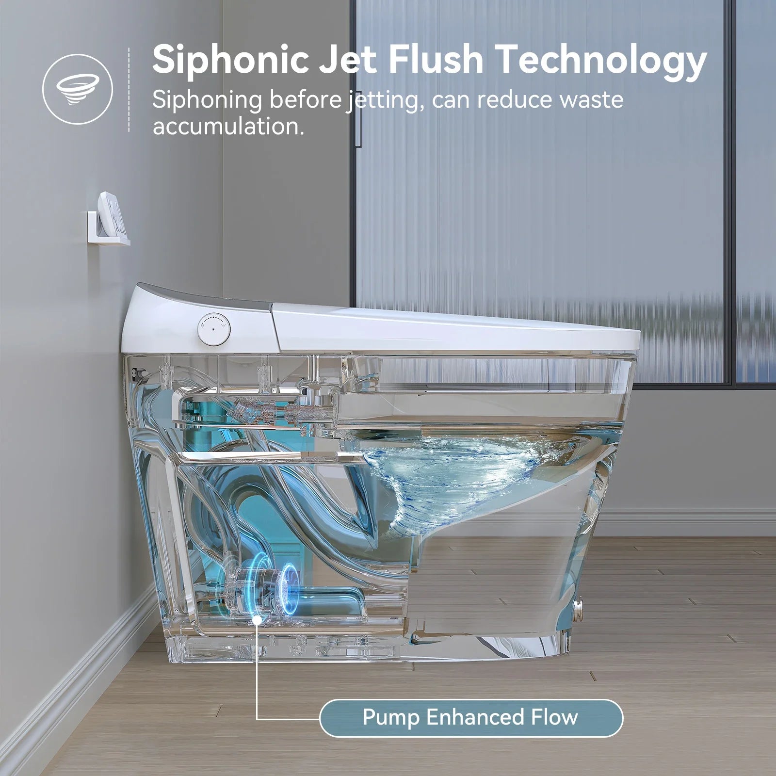 HOROW Smart Toilet Built-in Tank and Electric Booster Pump Model T03Pro