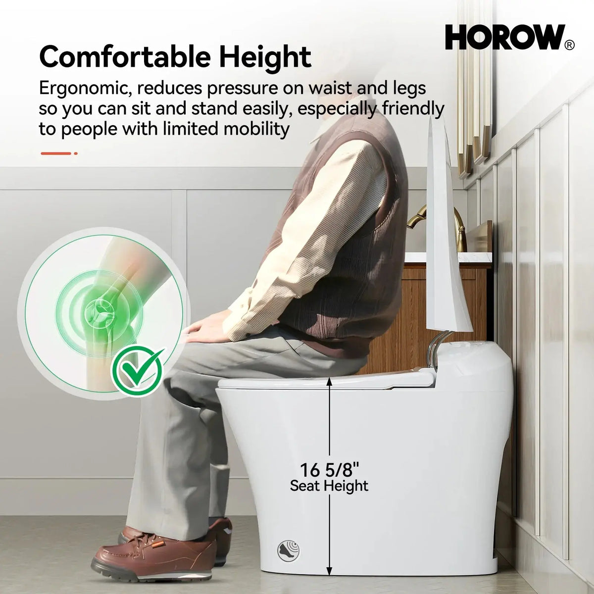 HOROW One Piece Smart Tankless Toilet With Heating Seat Model T10 HOROW