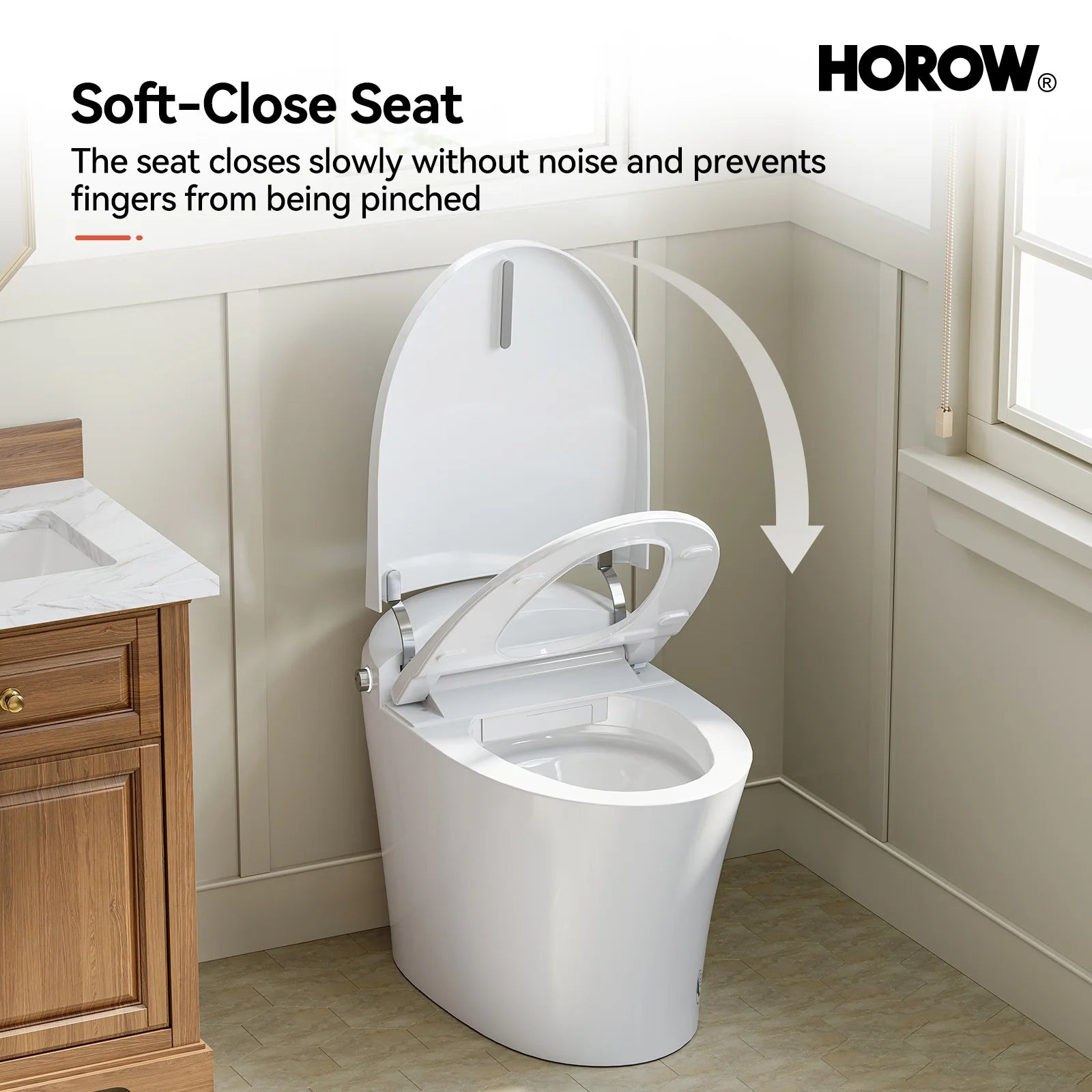 HOROW One Piece Smart Tankless Toilet With Heating Seat Model T10