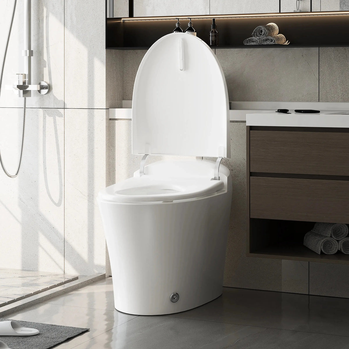 HOROW Tankless Bidet Toilet with Dual Flush and ADA Compliant Model T15A HOROW