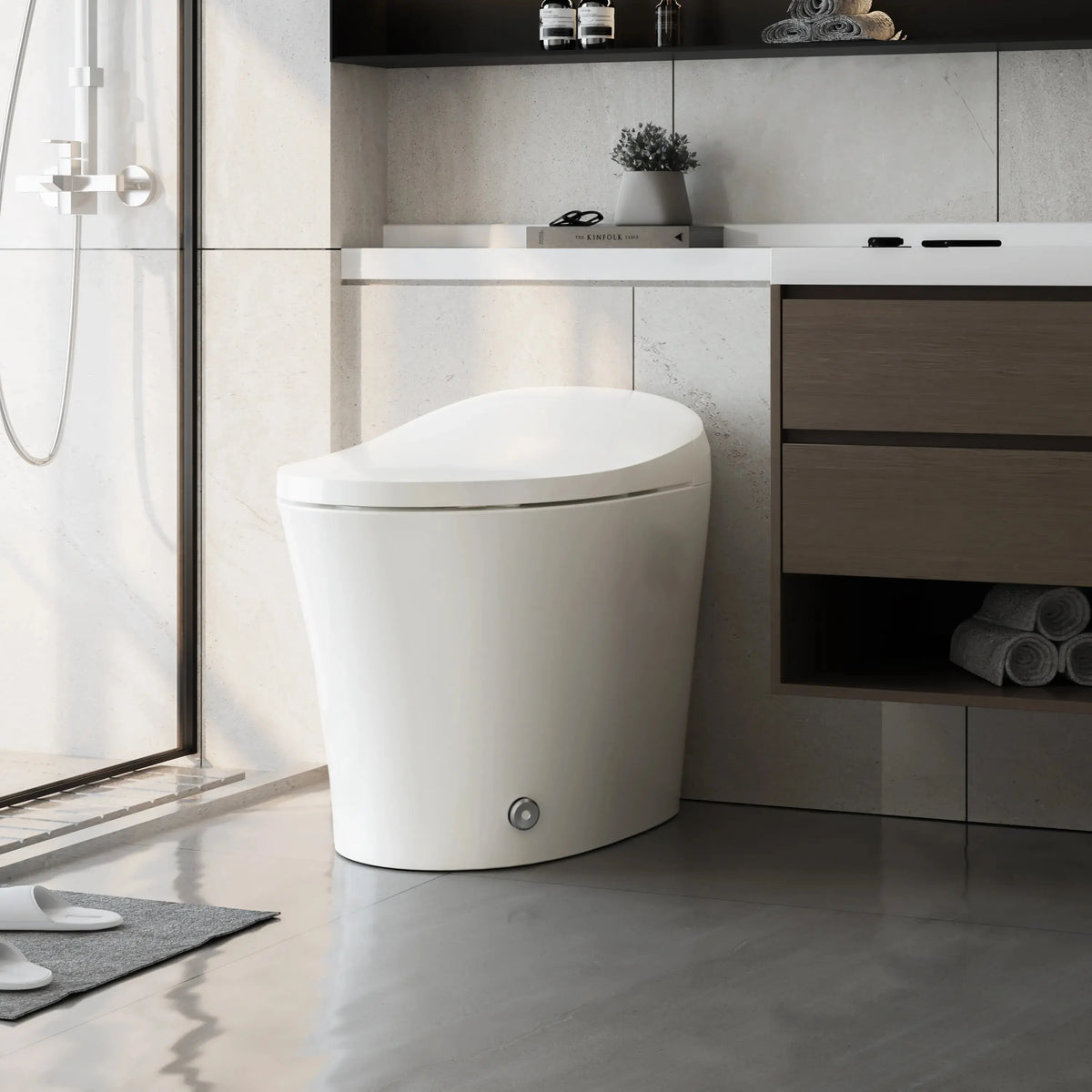 HOROW Tankless Bidet Toilet with Dual Flush and ADA Compliant Model T15A HOROW
