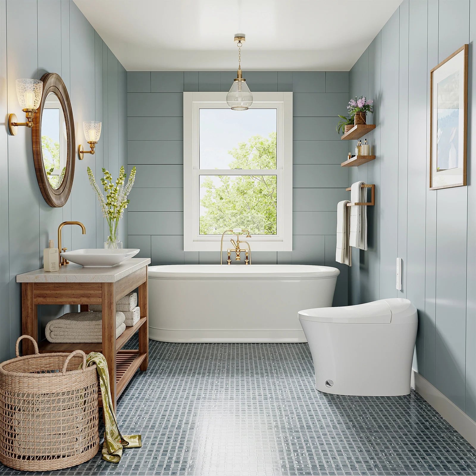 HOROW Smart Toilet With Heated Bidet Dual Flush Toilet Model T16