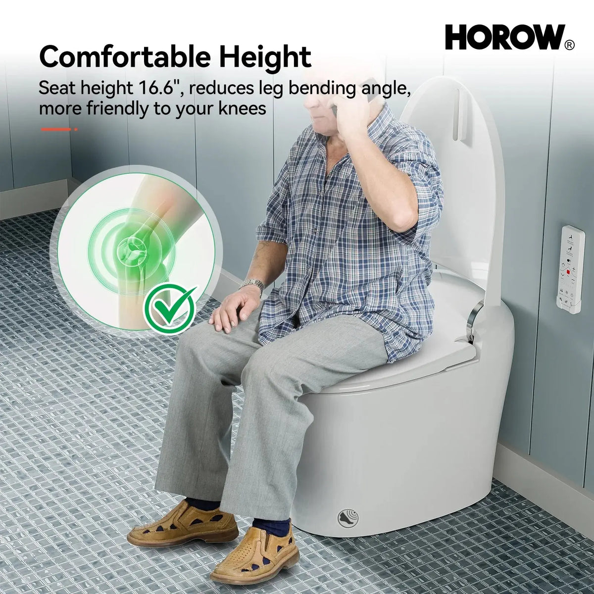 HOROW Smart Toilet With Heated Bidet Dual Flush Toilet Model T16 HOROW
