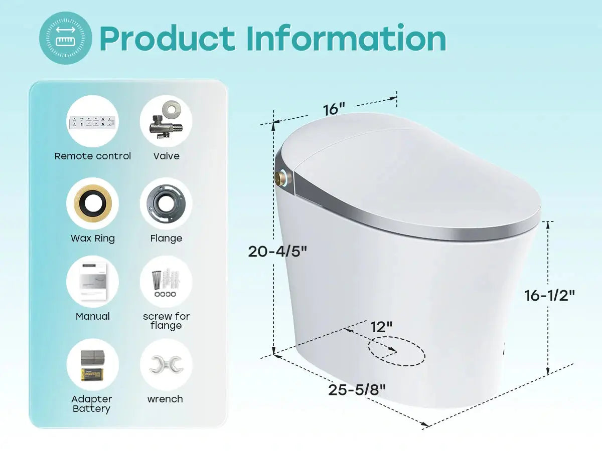 HOROW Bidet Toilet with ADA Height One Piece Smart Toilet Model T20YA HOROW
