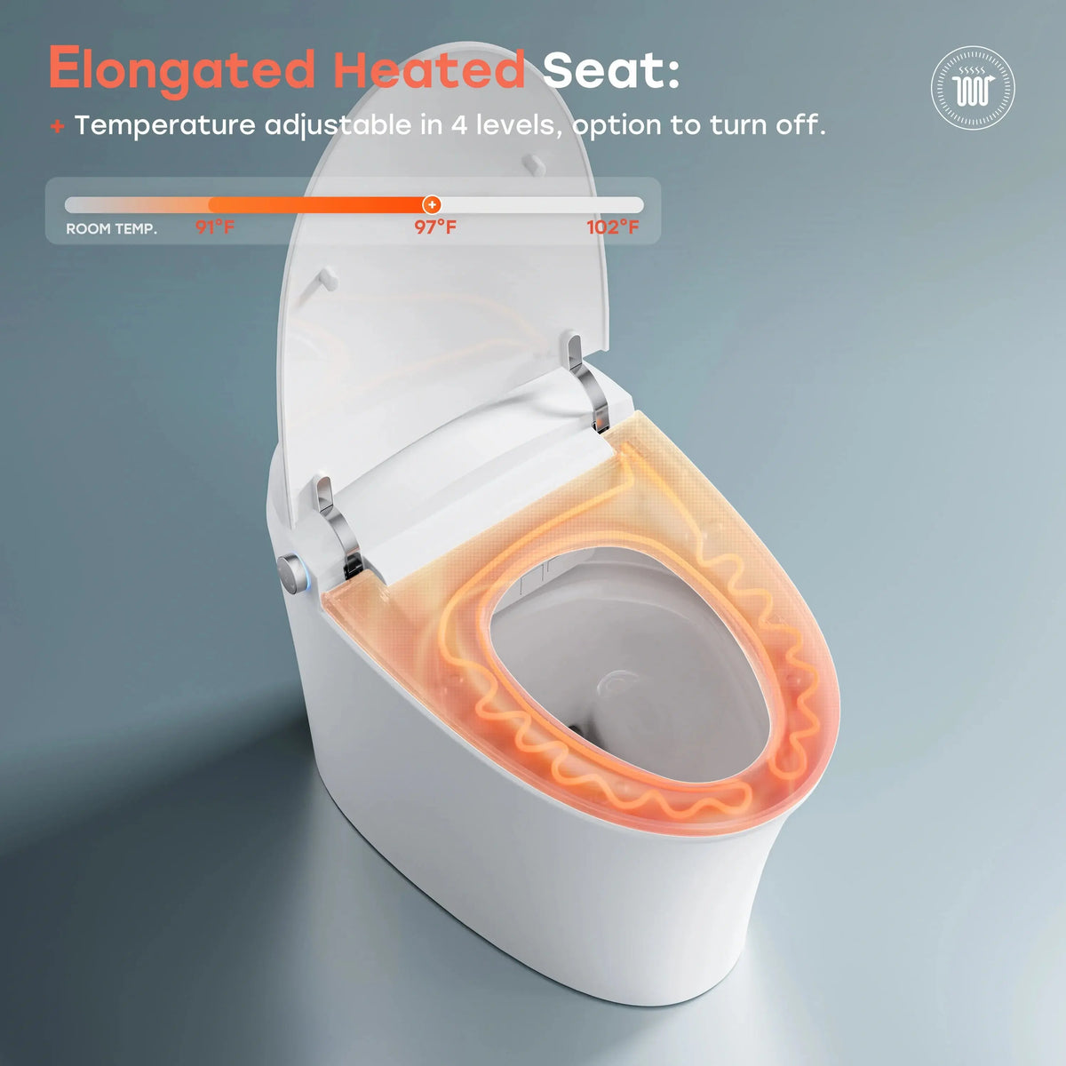 Best Smart Toilet with Built in Bidet and ADA Compliant Model T33 HOROW