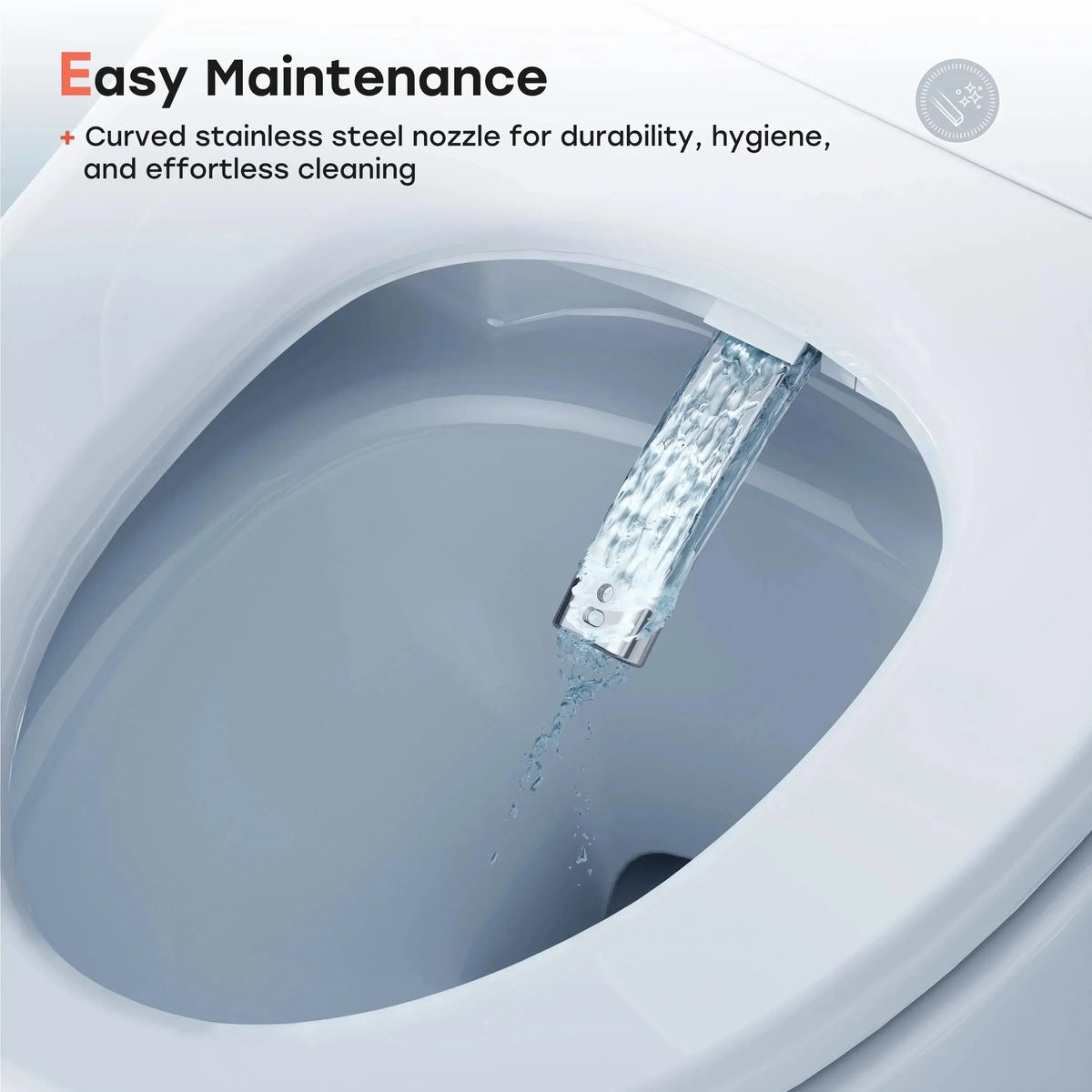 10 Inch Rough In Toilet with Bidet and Dryer for Power Outage Model T37D HOROW