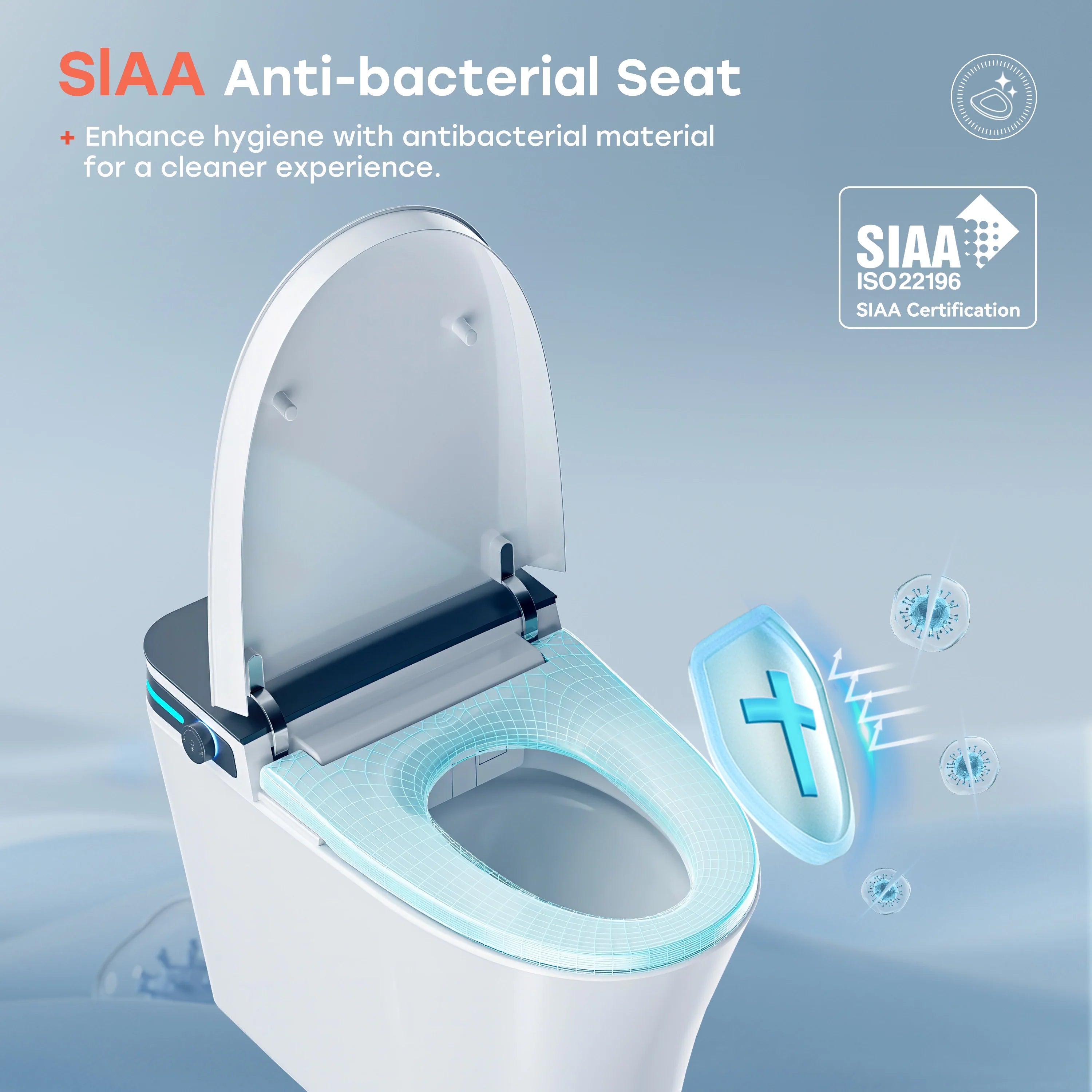 10 Inch Rough In Toilet with Bidet and Dryer for Power Outage Model T37D