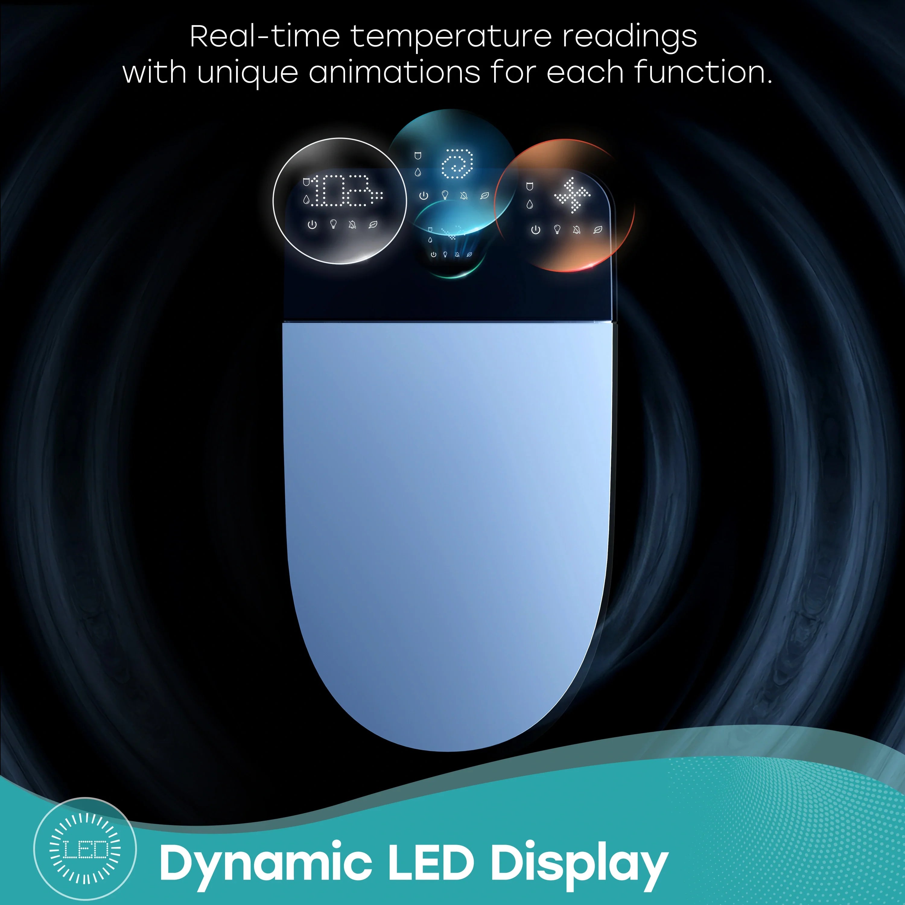 Bidet Toilet with Handle Flush and Dryer System for 12 Inch Rough In Model T38D