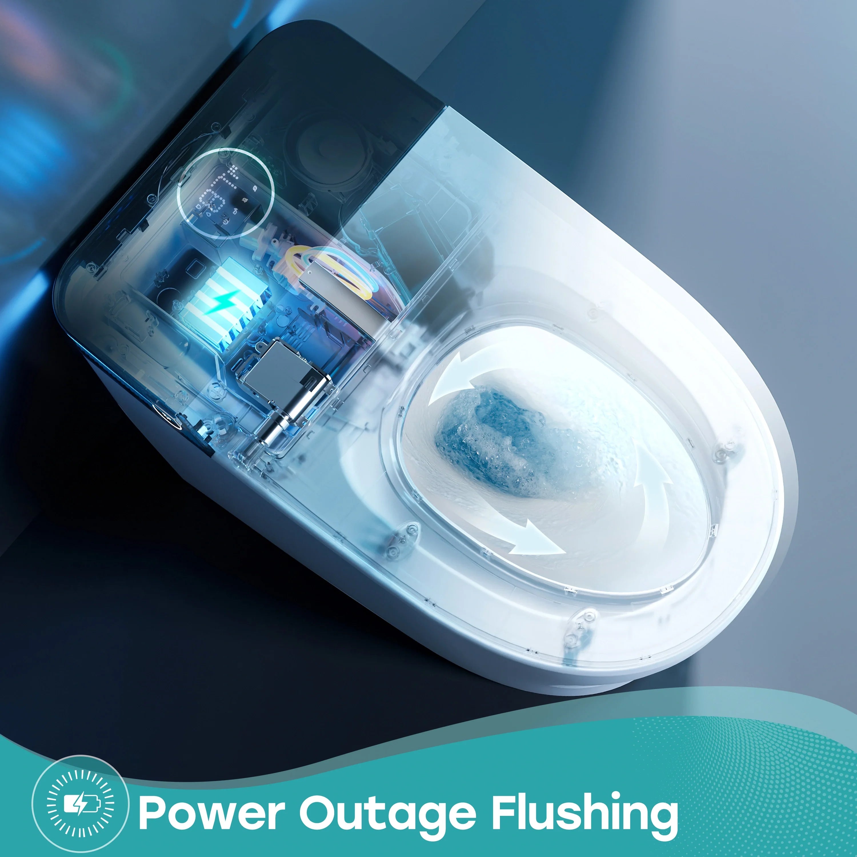 Bidet Toilet with Handle Flush and Dryer System for 12 Inch Rough In Model T38D