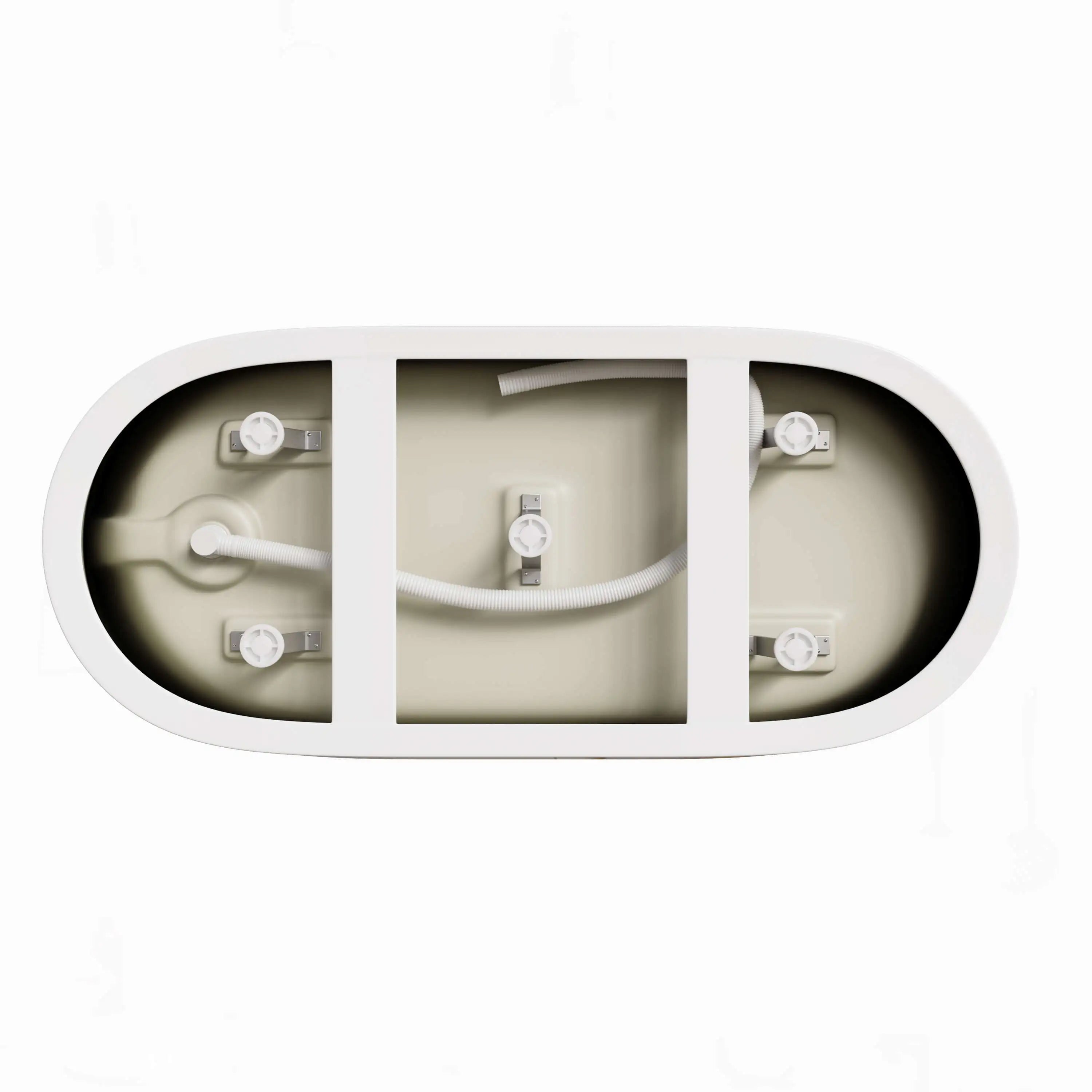 HOROW 59 Inch Deep soaking Tub Acrylic Freestanding Tub Model TU59-MB