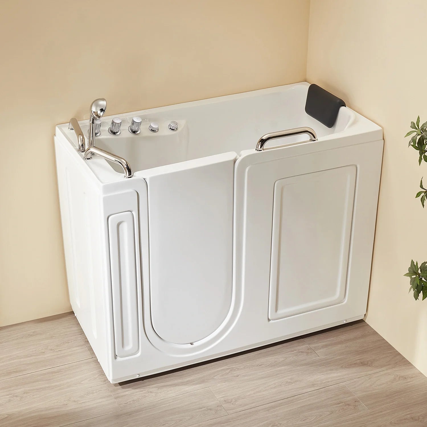 HOROW WT52-LE Walk-In Bathtub with Massage & Shower – Safe Soaking Tub for Seniors