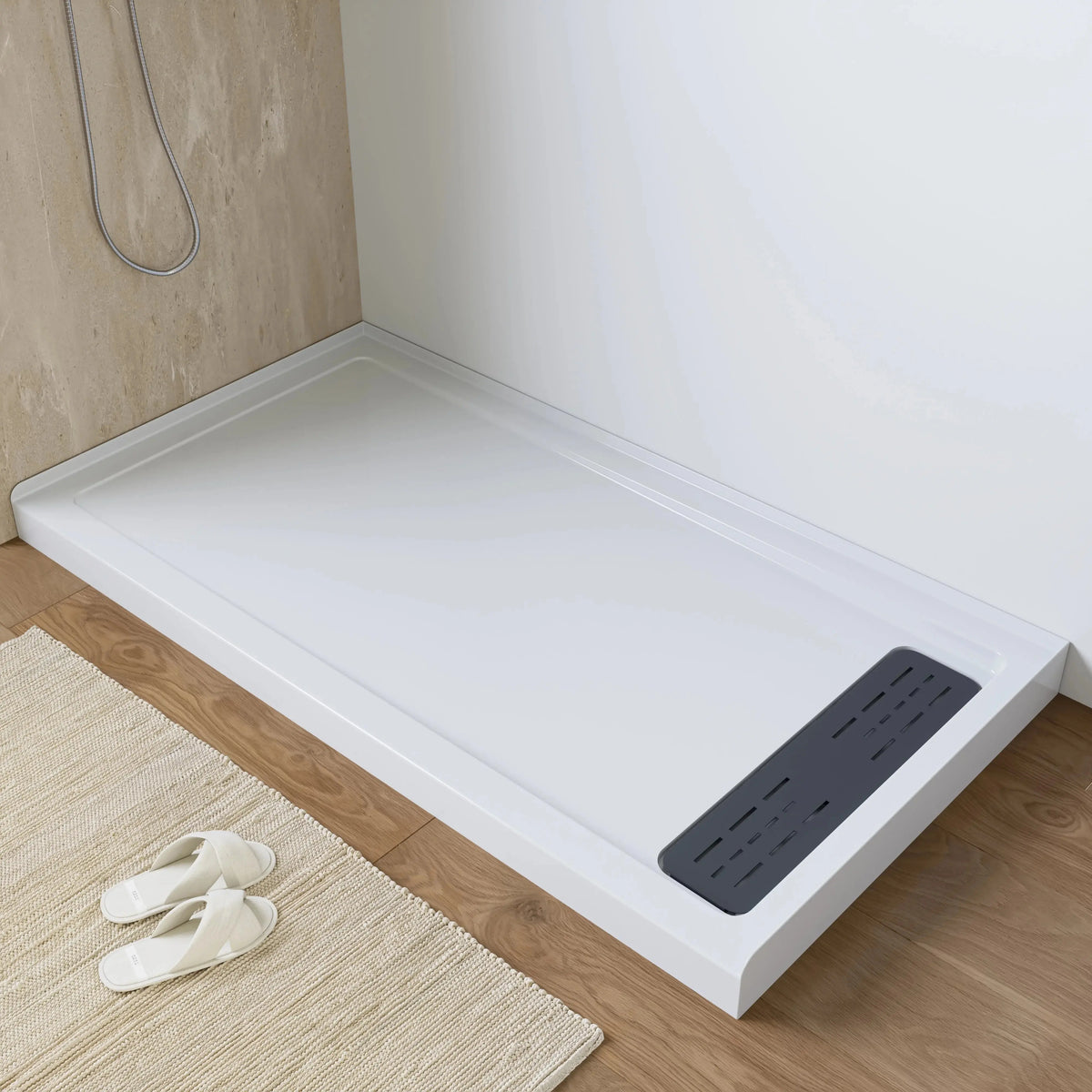 HOROW Acrylic Shower Pan with Right Drain Model BS6032-MB-R HOROW