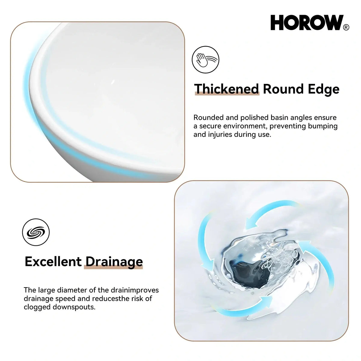Above Counter Bathroom Sink with Oval Ceramic Model C4034W HOROW