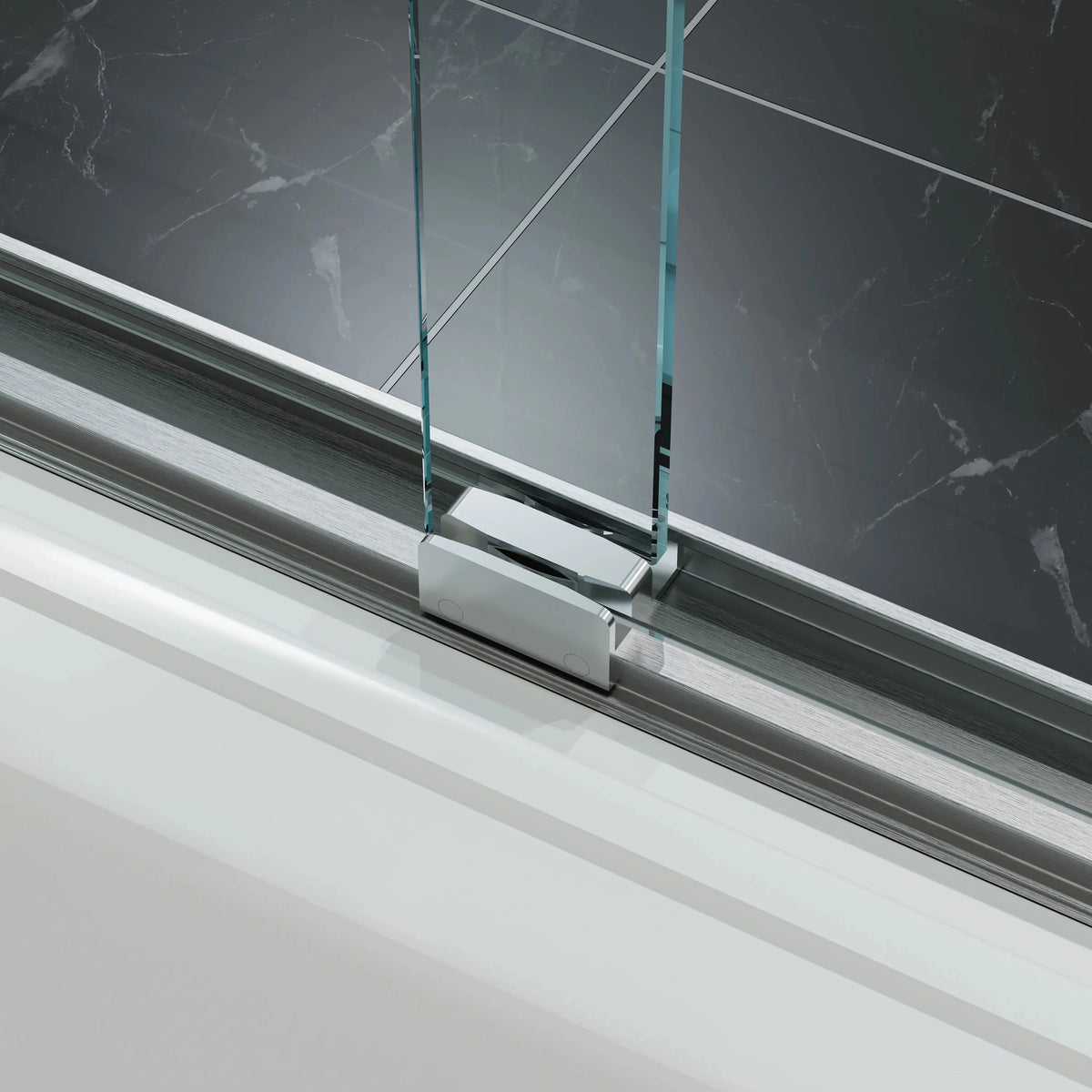 60 Inch Brushed Nickel Bathtub Glass Door – 1/4" Tempered Glass, Model BE6060-BN HOROW
