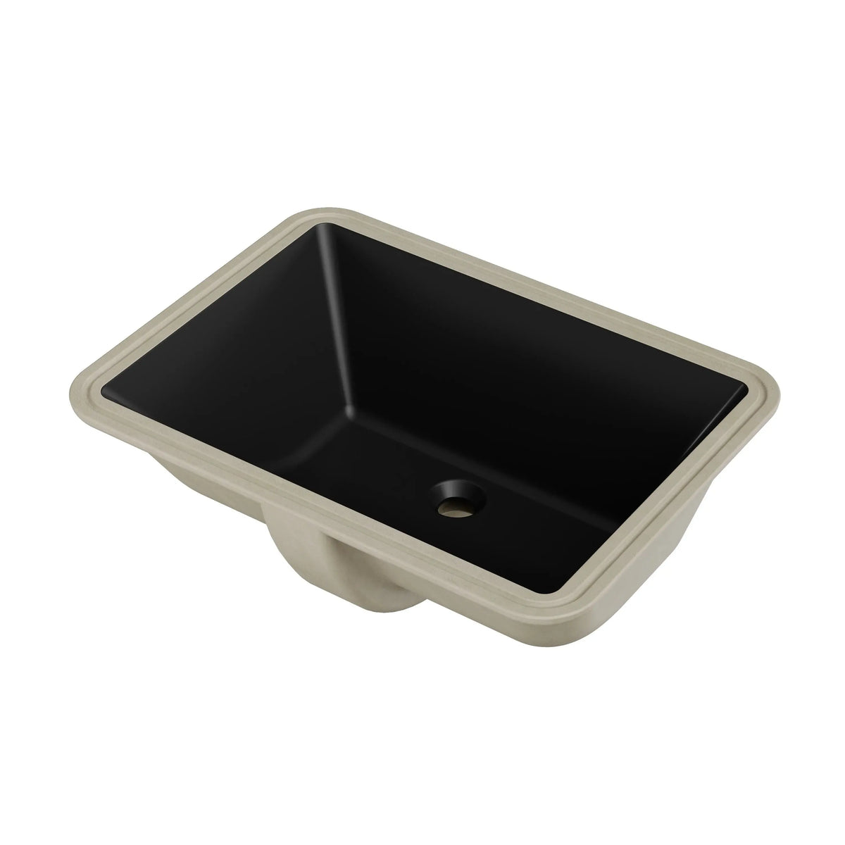Black Undermount Rectangle Bathroom Sink with Overflow – HWTP-S5138D-B HOROW
