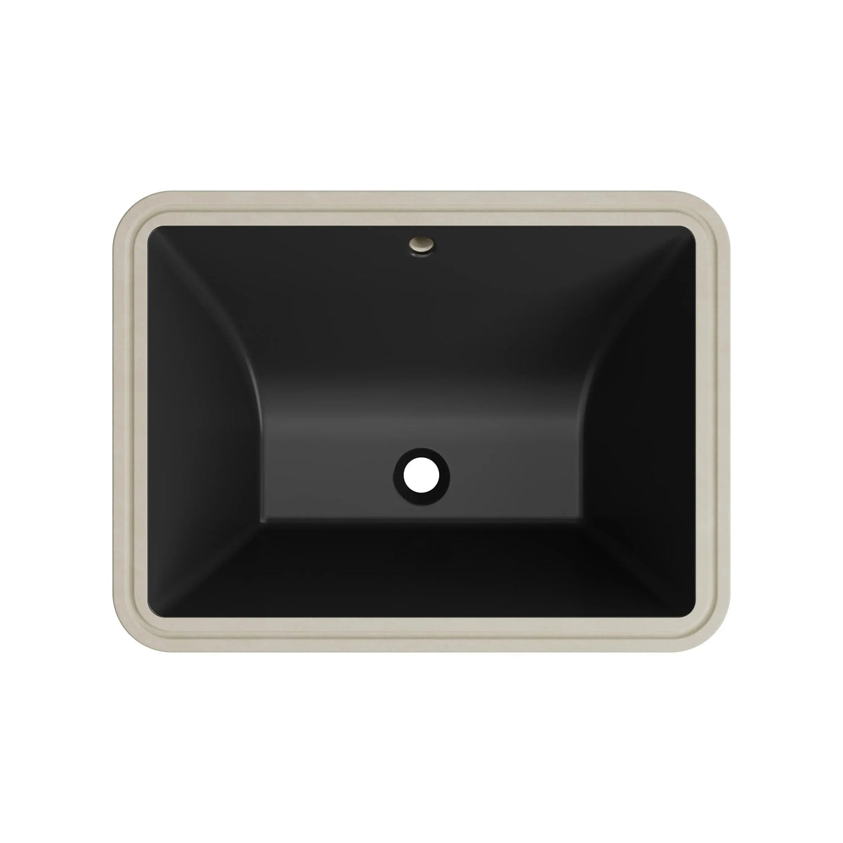 Black Undermount Rectangle Bathroom Sink with Overflow – HWTP-S5138D-B HOROW