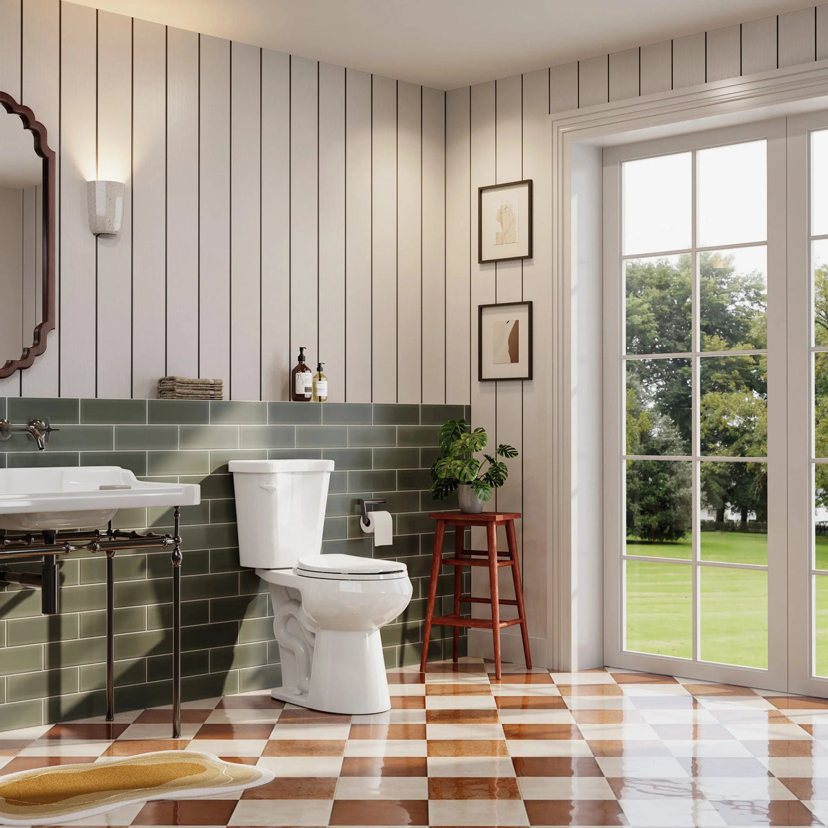 2 Piece Toilet with Single Flush and Round Bowl – Model HWTT-R01S10 HOROW