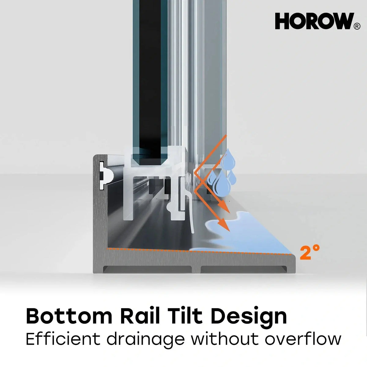 HOROW Brushed Nickel Shower Door with Ultra Narrow Model K2-BN HOROW