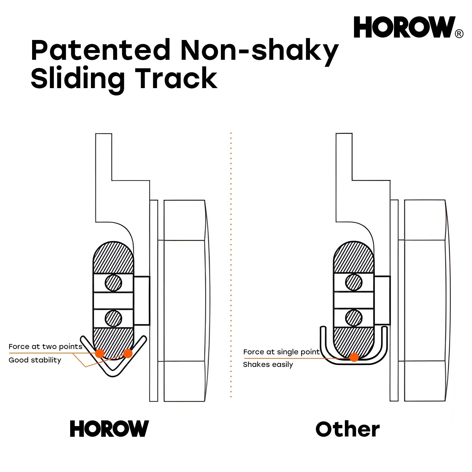 HOROW Brushed Nickel Shower Door with Ultra Narrow Model K2-BN