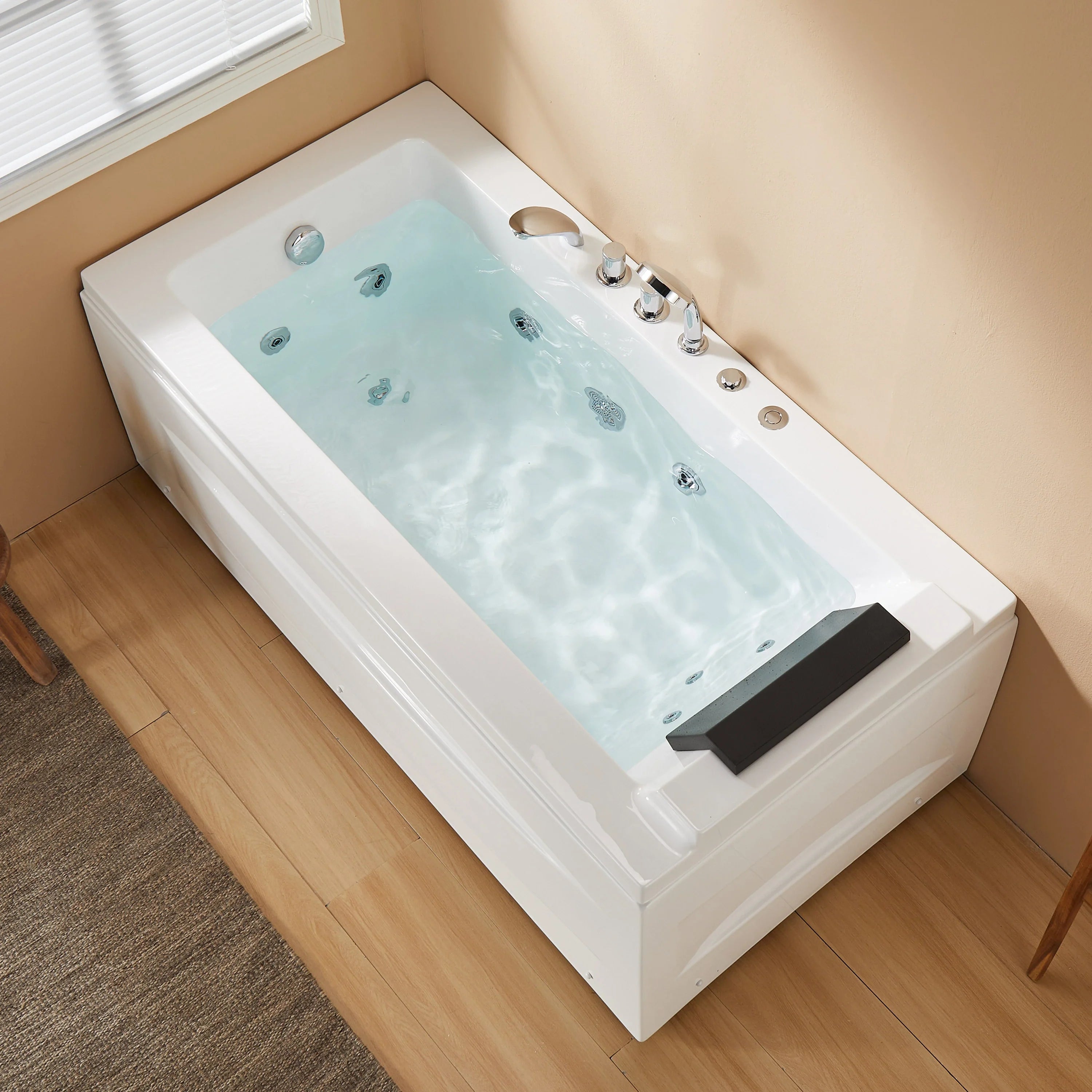 59 Inch Whirlpool Bathtub with Light and Shower Head Model M59-L