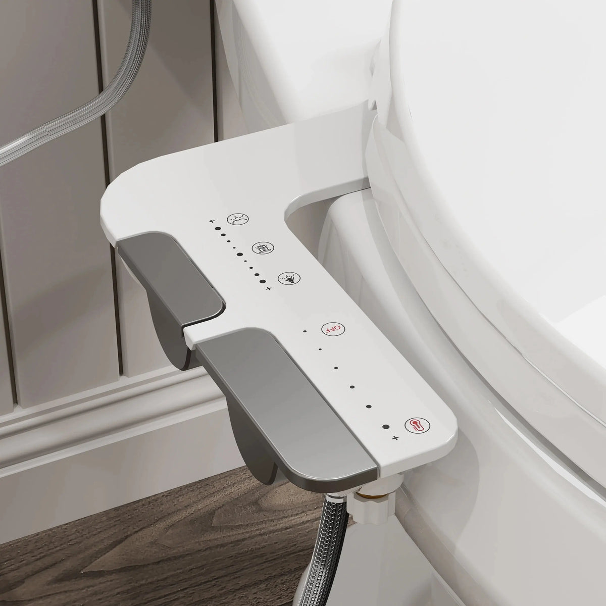 Non-Electric Bidet Attachment for Toilet Seat with 3 Spray Modes HOROW
