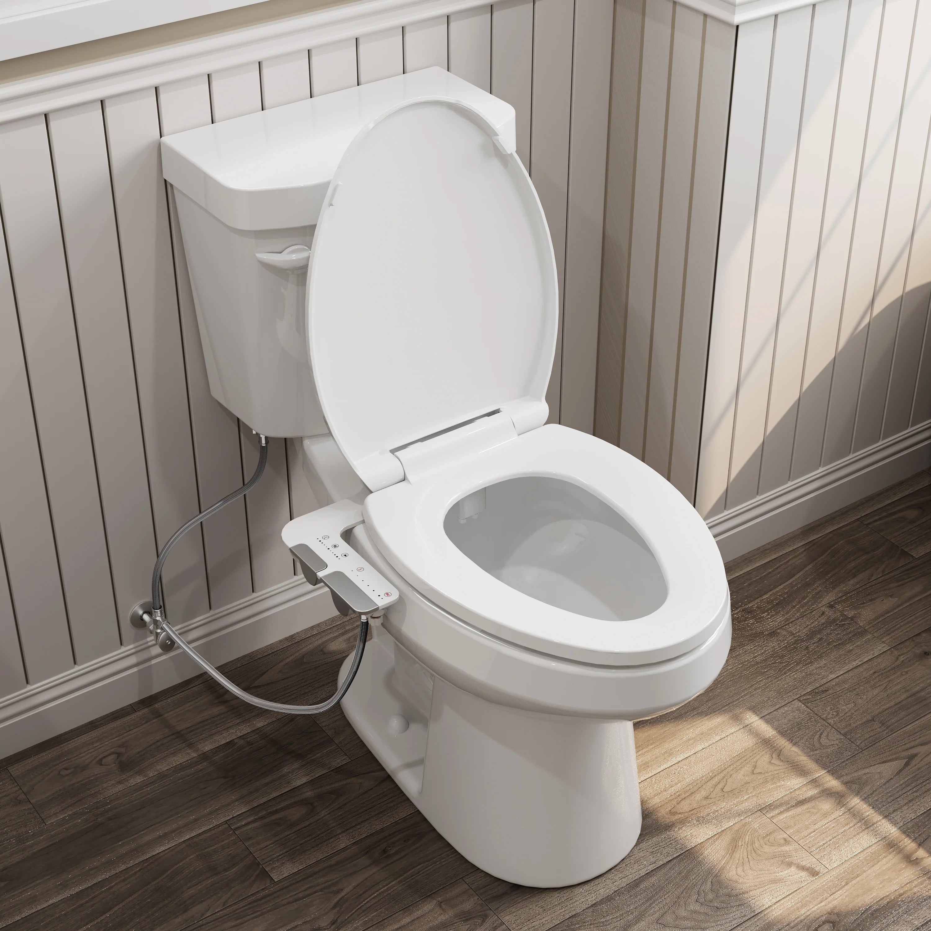 Non-Electric Bidet Attachment for Toilet Seat with 3 Spray Modes