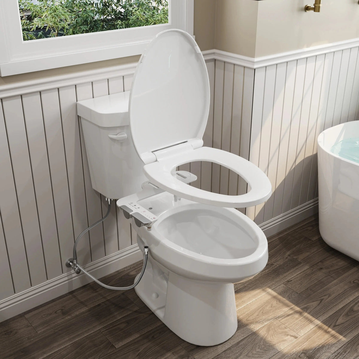 Non-Electric Bidet Attachment for Toilet Seat with 3 Spray Modes HOROW