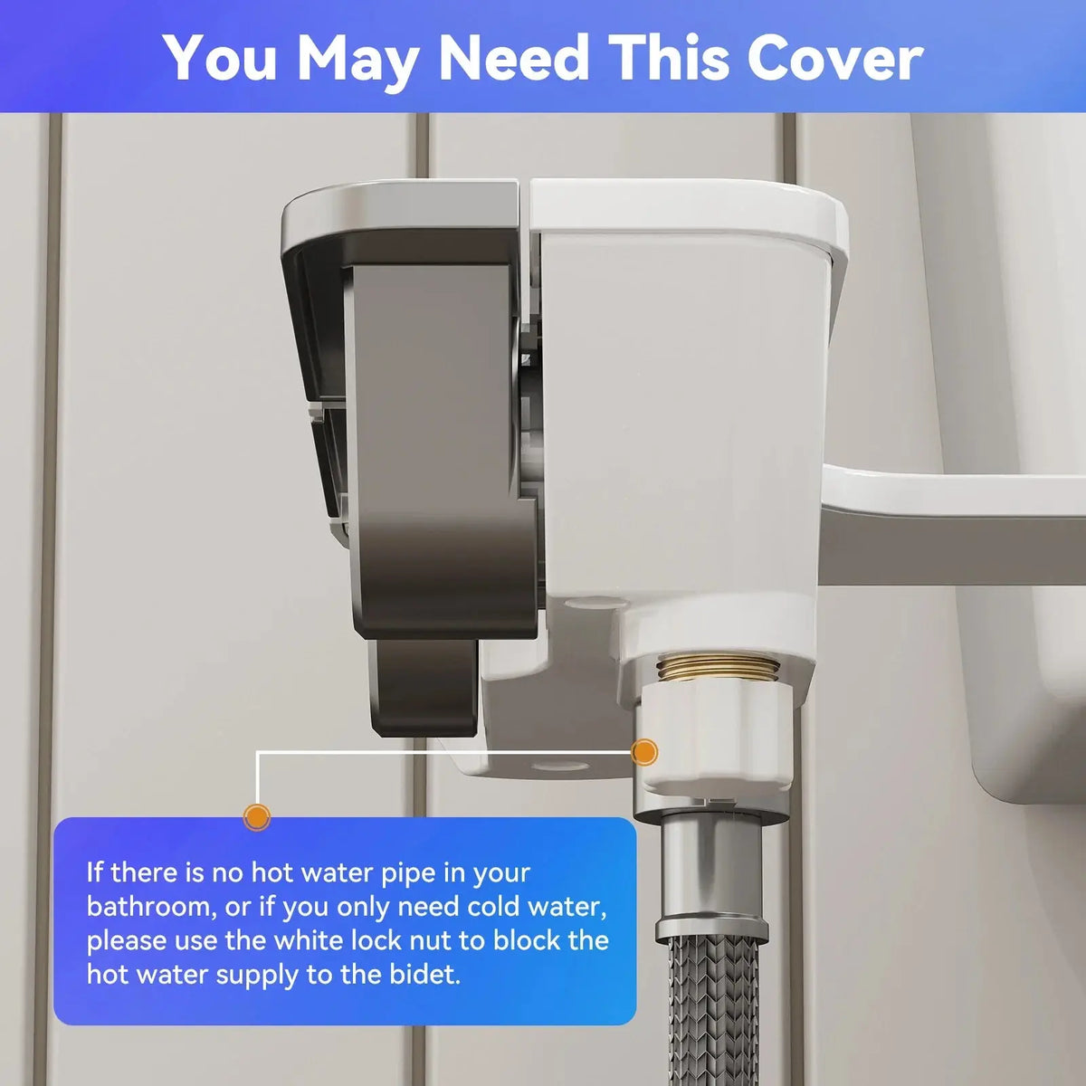 Non-Electric Bidet Attachment for Toilet Seat with 3 Spray Modes HOROW