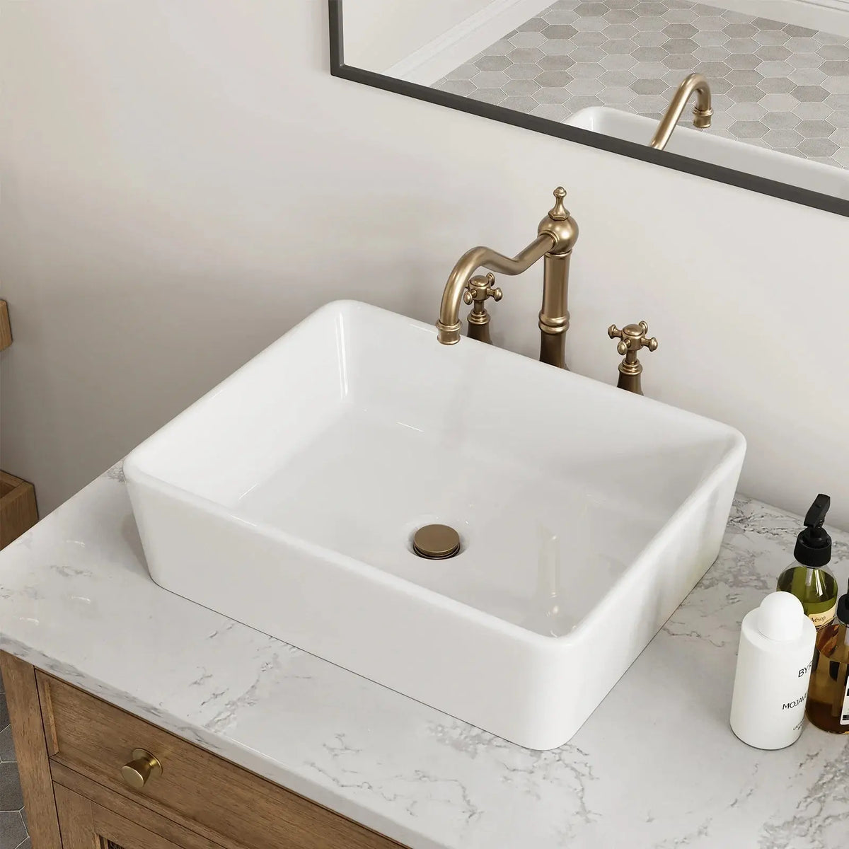 Rectangular Vessel Sink with Above Counter Model S4837W HOROW