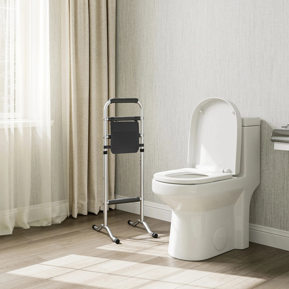 HOROW Adjustable Height Bathroom Toilet Grab Bar – Safety & Support HOROW