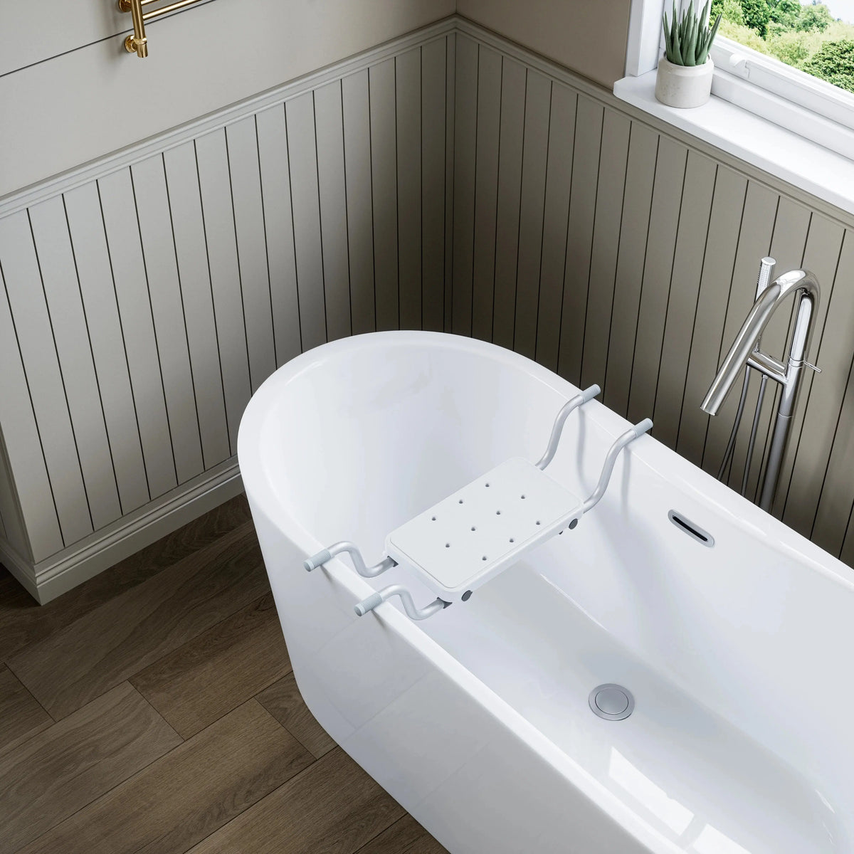 Bathtub Seat with Non-Slip Handles for Elderly – Safe & Comfortable Bath Chair HOROW