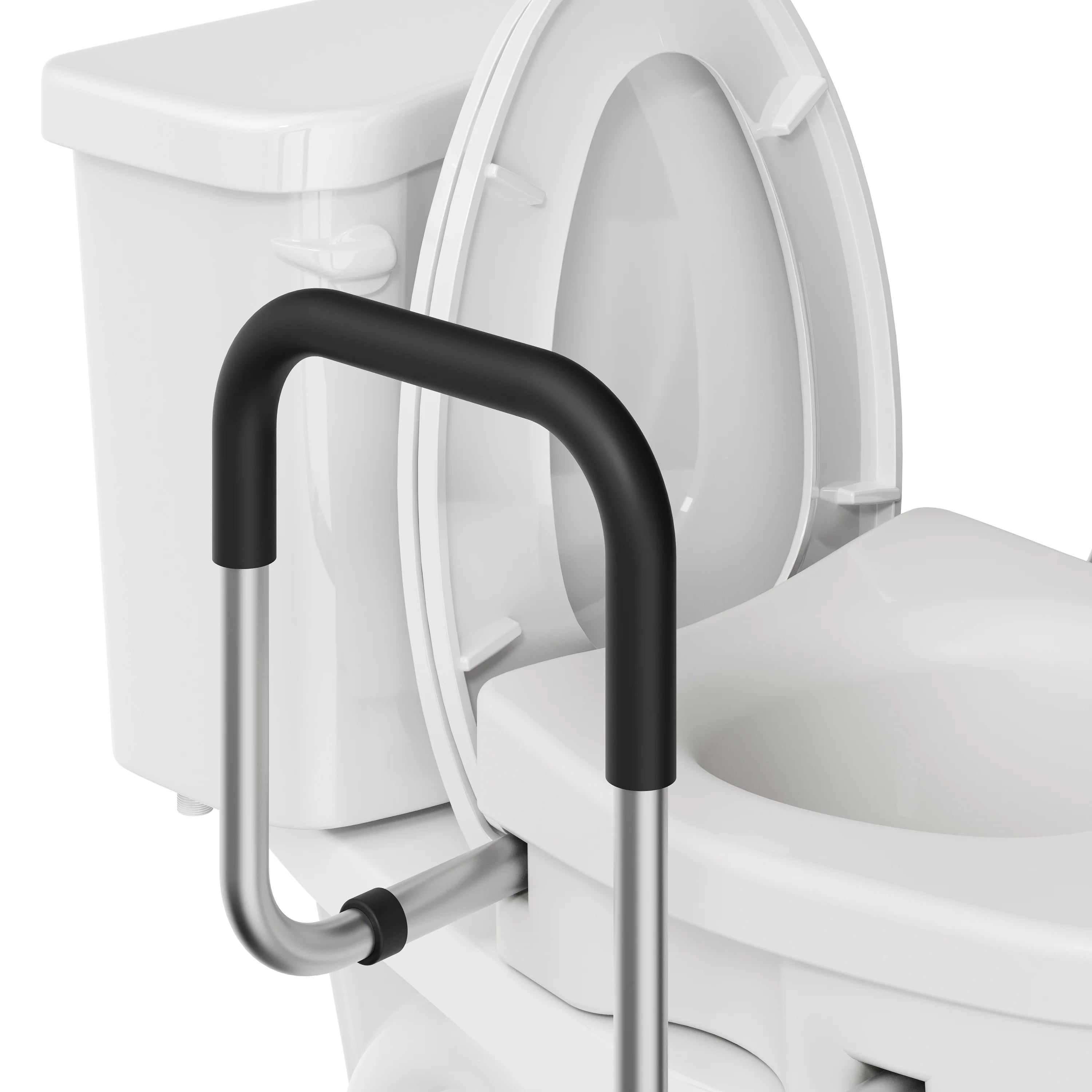 4.5-Inch Elongated Toilet Seat Riser with Arms – Elevated Toilet Seat for Safety & Comfort