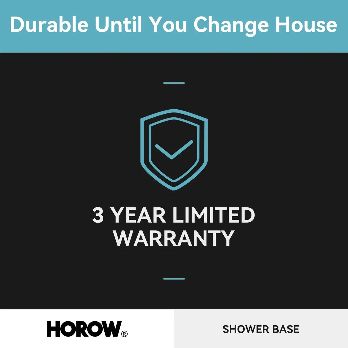 Shower Base with Chrome Left Drain and Seat Model SS6032-CH-L HOROW