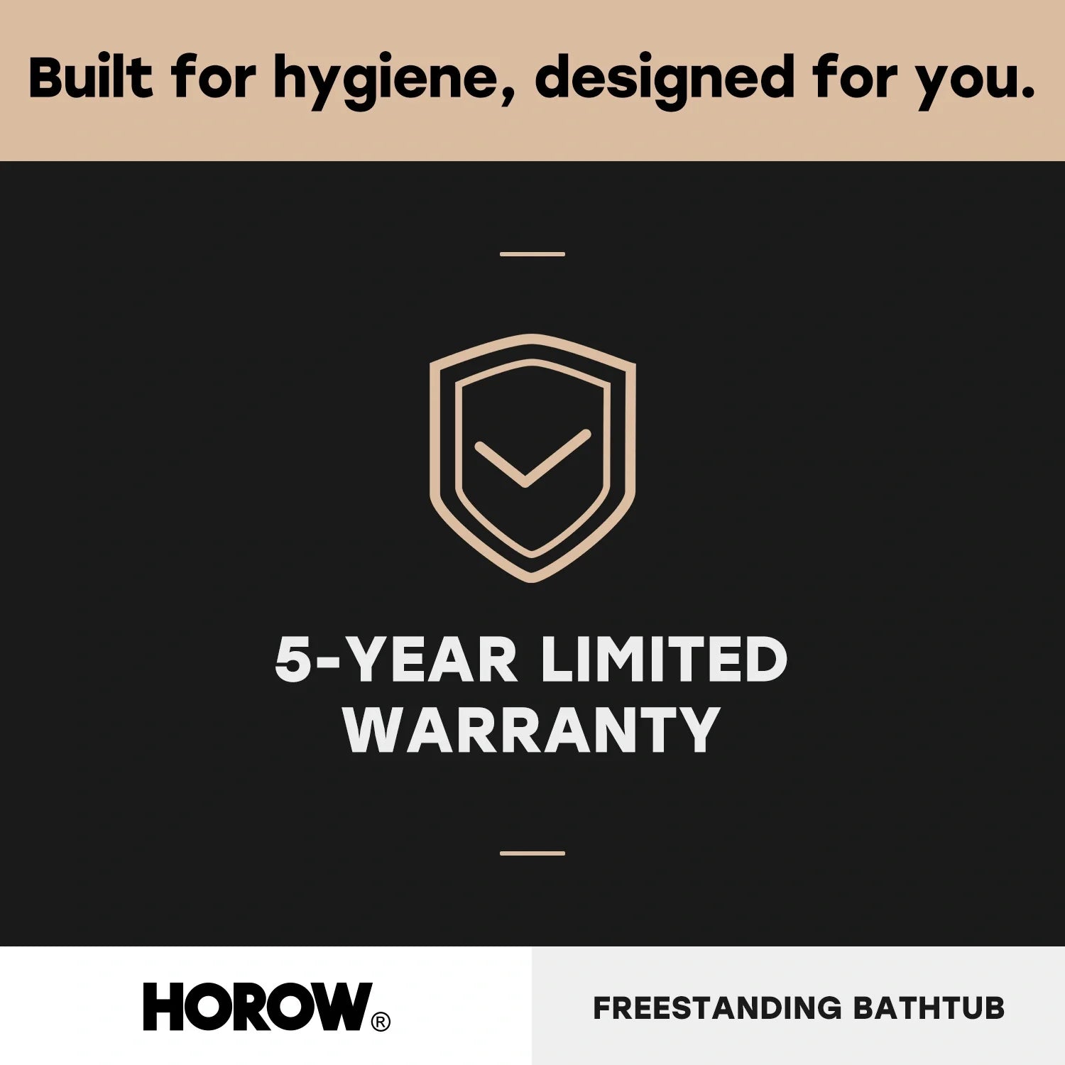 HOROW 59 Inch Acrylic Freestanding Tub Model ST59-CH