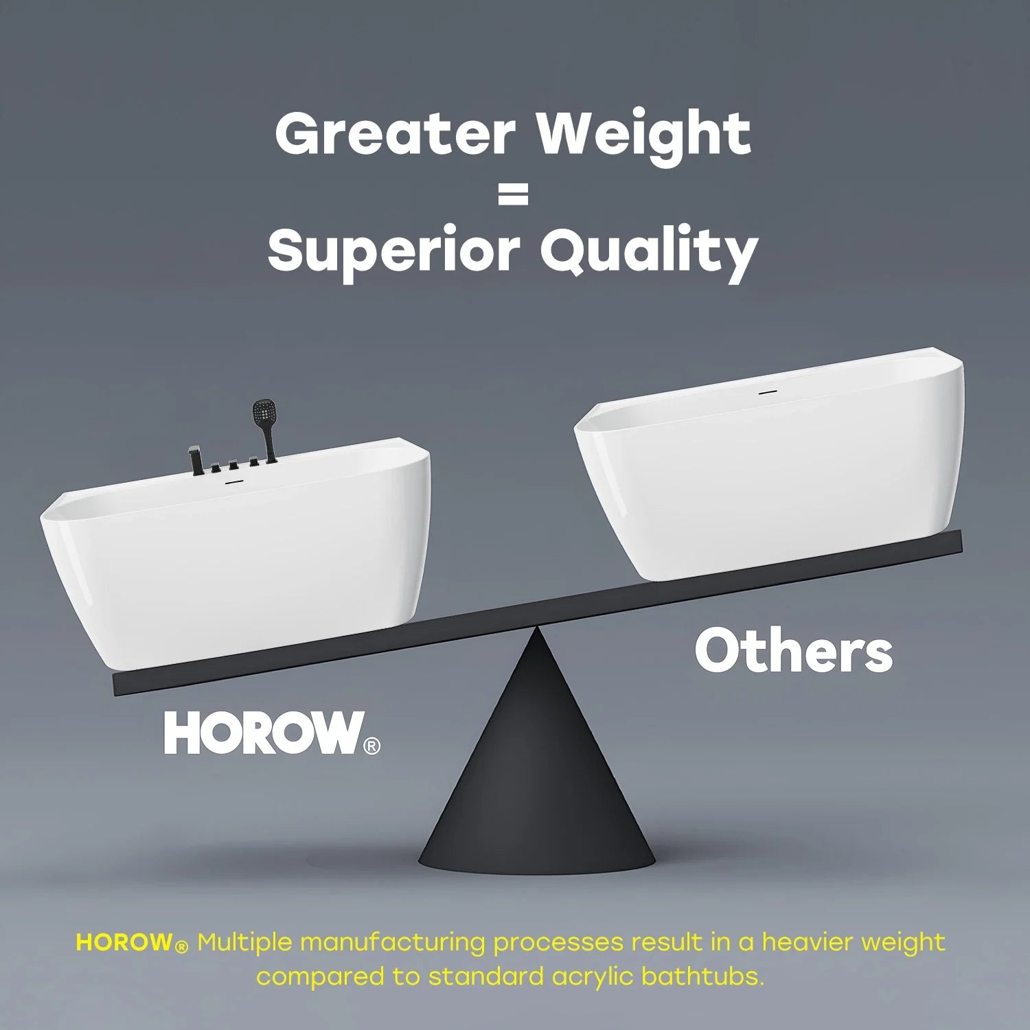 59 Inch Acrylic Back to Wall Tub with Faucet and Shower Head Model SU59-MB