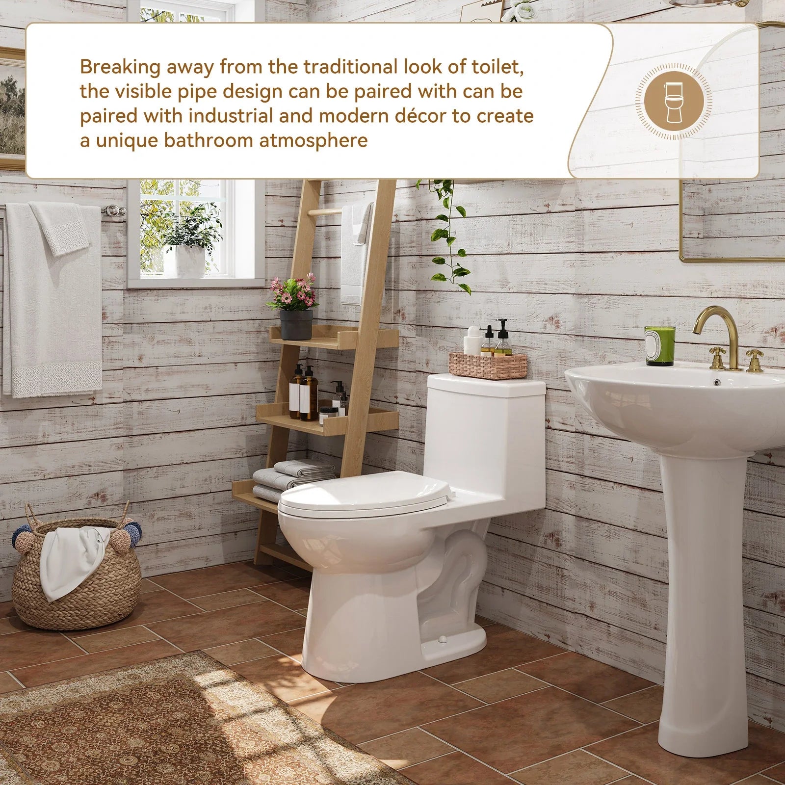 Single Flush Toilet with ADA Seat Height for 12 Inch Rough In Model T0352W