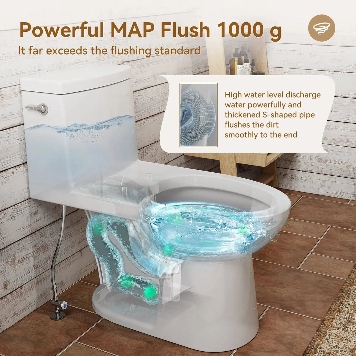 Single Flush Toilet with ADA Seat Height for 12 Inch Rough In Model T0352W HOROW