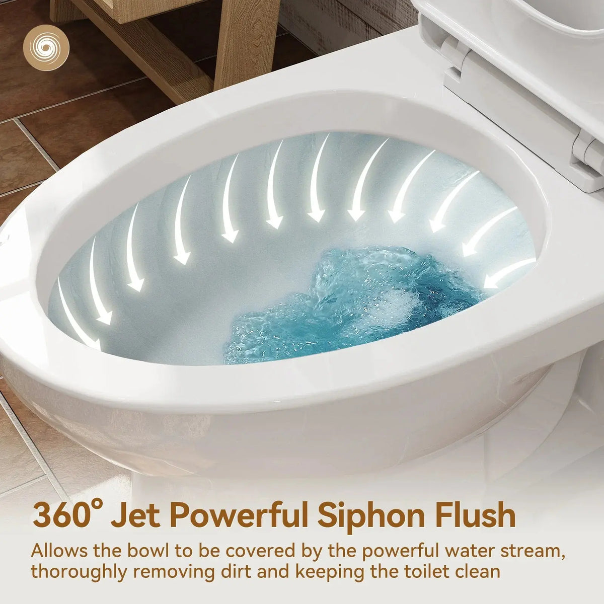 Single Flush Toilet with ADA Seat Height for 12 Inch Rough In Model T0352W HOROW