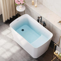 HOROW TU47-MBN-A 47" Acrylic Freestanding Soaking Bathtub