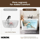 HOROW TU47-MBN-A 47" Acrylic Freestanding Soaking Bathtub