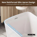HOROW TU47-MBN-A 47" Acrylic Freestanding Soaking Bathtub