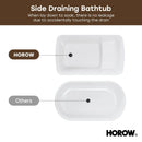 HOROW TU47-MBN-A 47" Acrylic Freestanding Soaking Bathtub