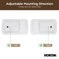 HOROW TU47-MBN-A 47" Acrylic Freestanding Soaking Bathtub