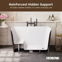 HOROW TU47-MBN-A 47" Acrylic Freestanding Soaking Bathtub