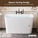 HOROW TU47-MBN-A 47" Acrylic Freestanding Soaking Bathtub