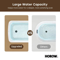 HOROW TU47-MBN-A 47" Acrylic Freestanding Soaking Bathtub